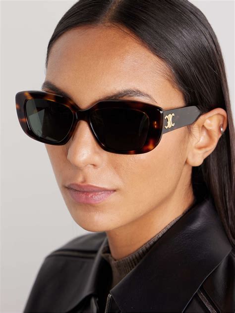 celine tortoise shell glasses|celine eyewear rectangular sunglasses.